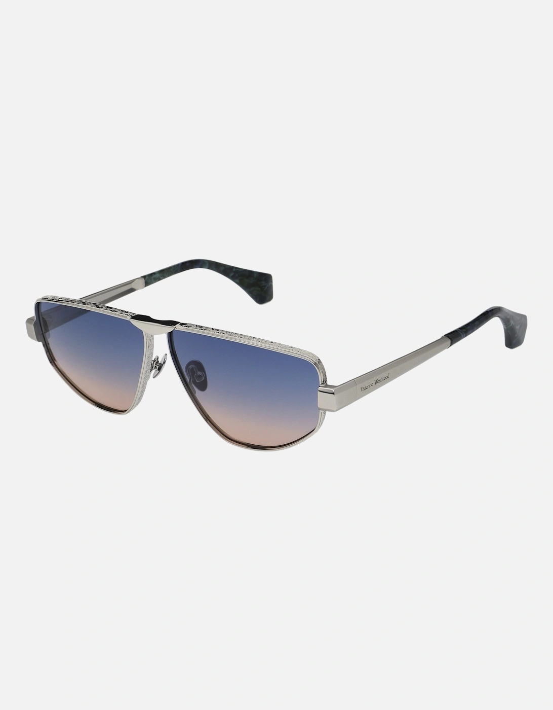 Suzi Sunglasses - Silver/Blue, 2 of 1