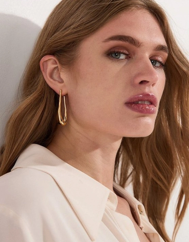 Drop Hoop Earrings
