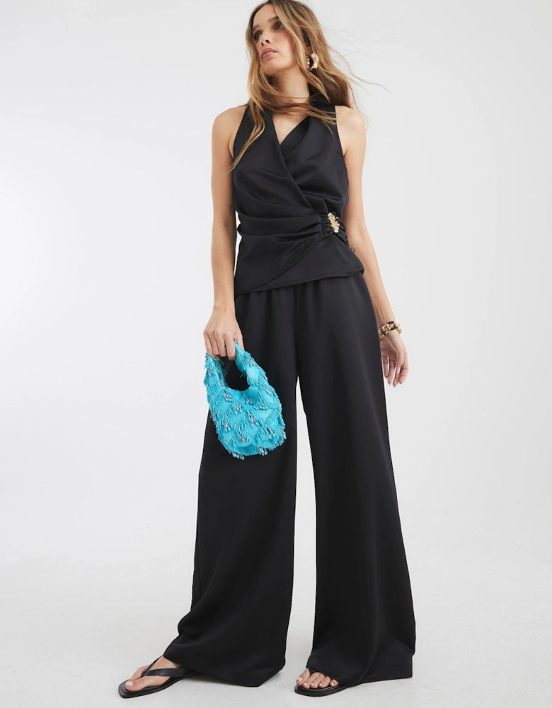 Highwaist Relaxed Trousers - Black