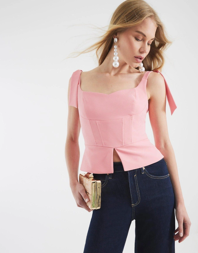 Corset Bow Detail Top