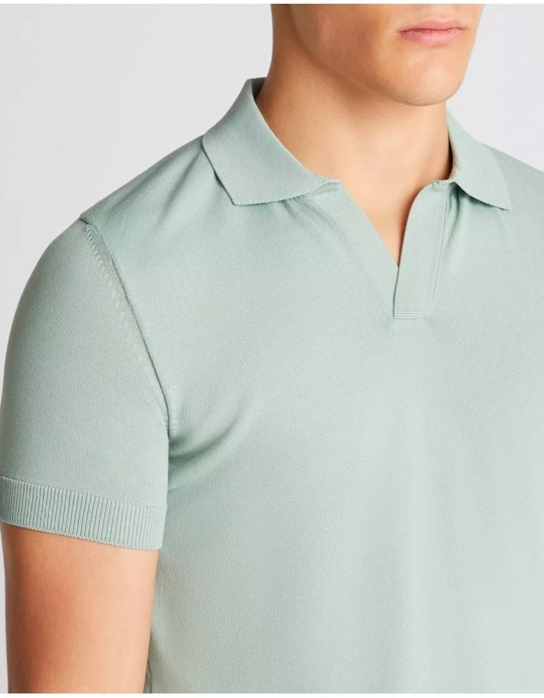 Short Sleeve Polo Shirt Light Green