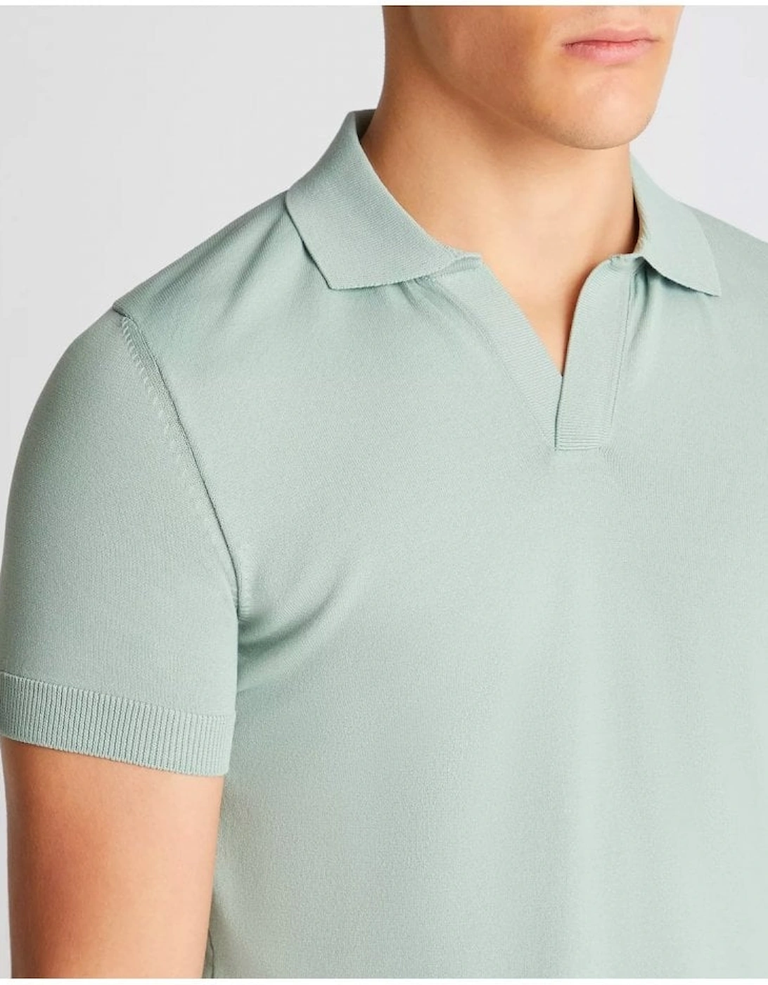 Short Sleeve Polo Shirt Light Green