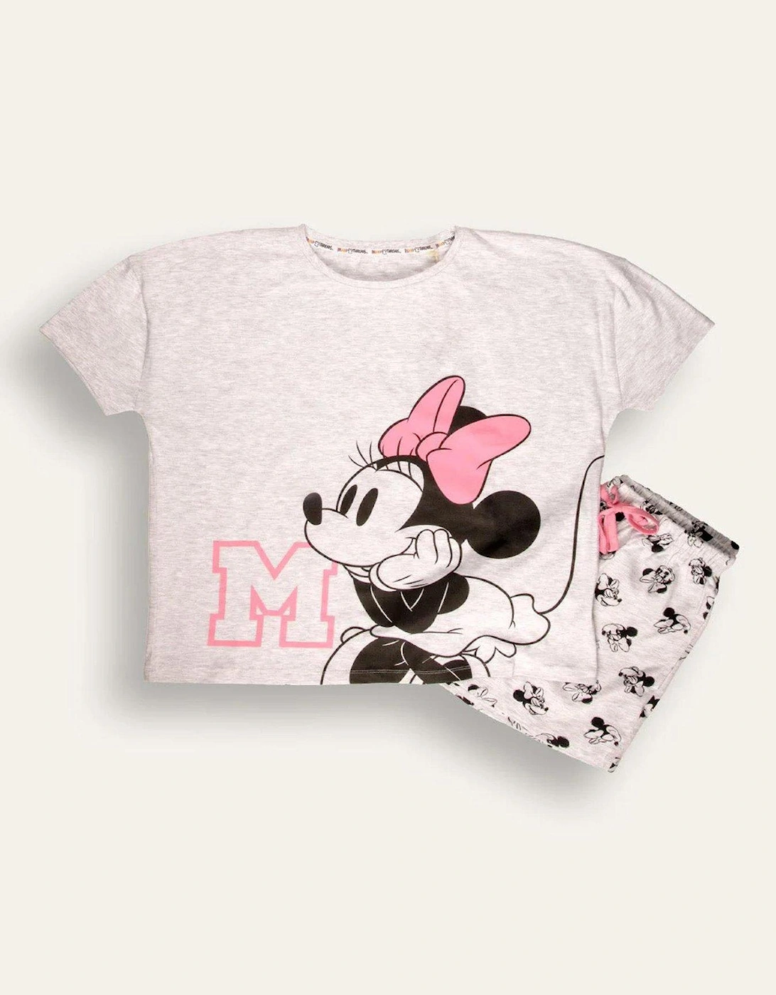 Ladies Minnie Mouse Short Pyjama Set, 2 of 1