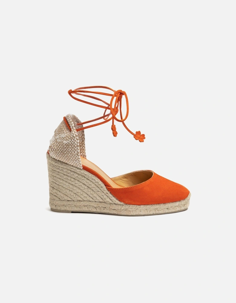 Carina Wedge Espadrille - Orange