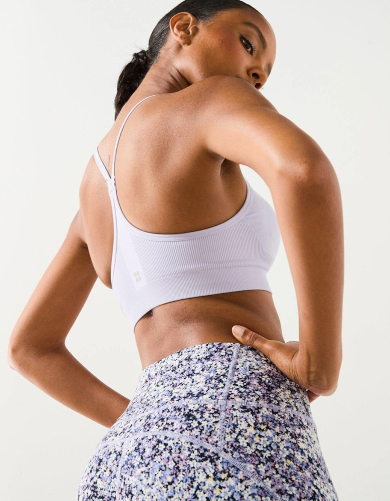 Womens Training Spirit Restored Seamless Yoga Bra - Purple