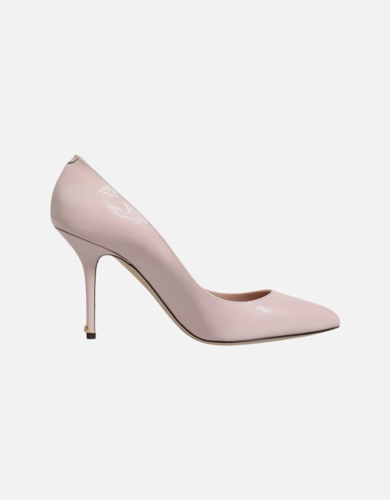 Patent Leather Heels Pumps with Logo Details Women - Pink