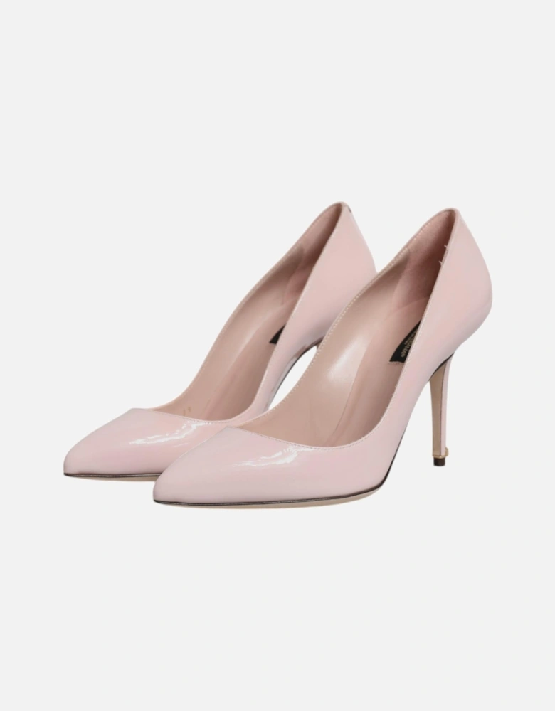Patent Leather Heels Pumps with Logo Details Women - Pink