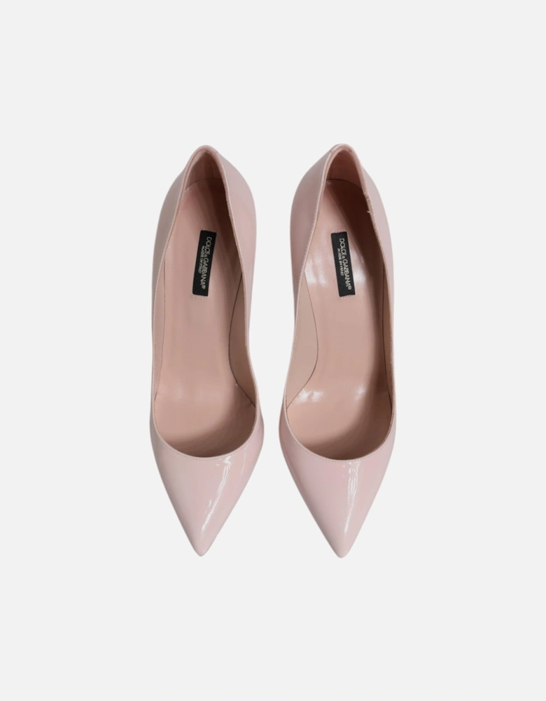Patent Leather Heels Pumps with Logo Details Women - Pink