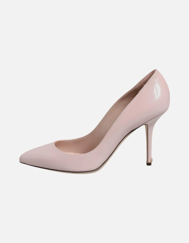 Patent Leather Heels Pumps with Logo Details Women - Pink