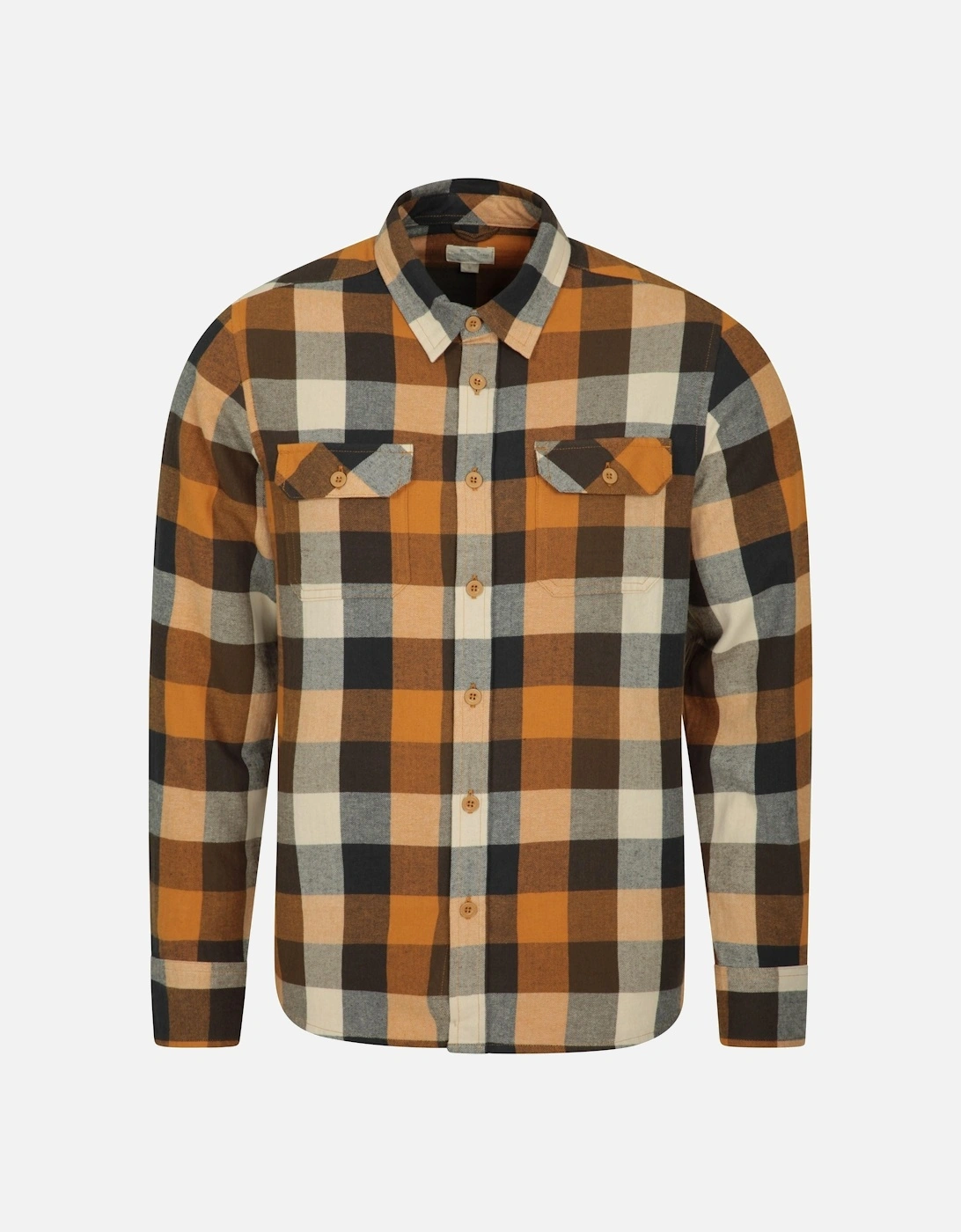 Mens Trace Flannel Long-Sleeved Shirt, 4 of 3