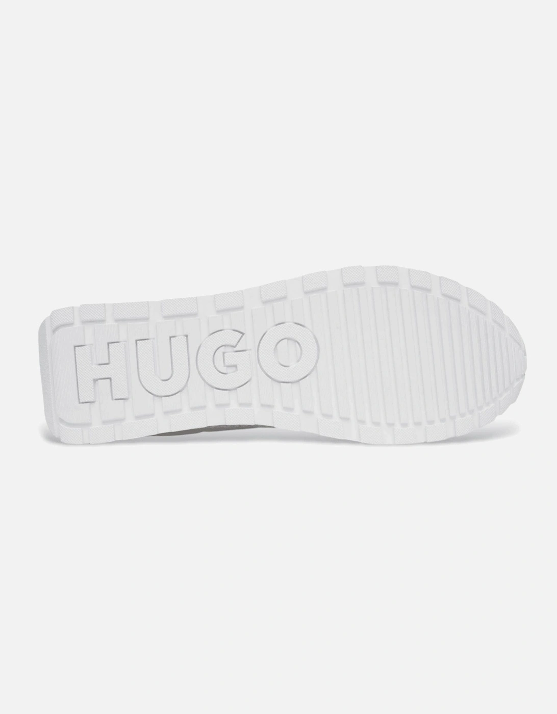 Icelin_Runn Mixed Material White Sneaker Trainers