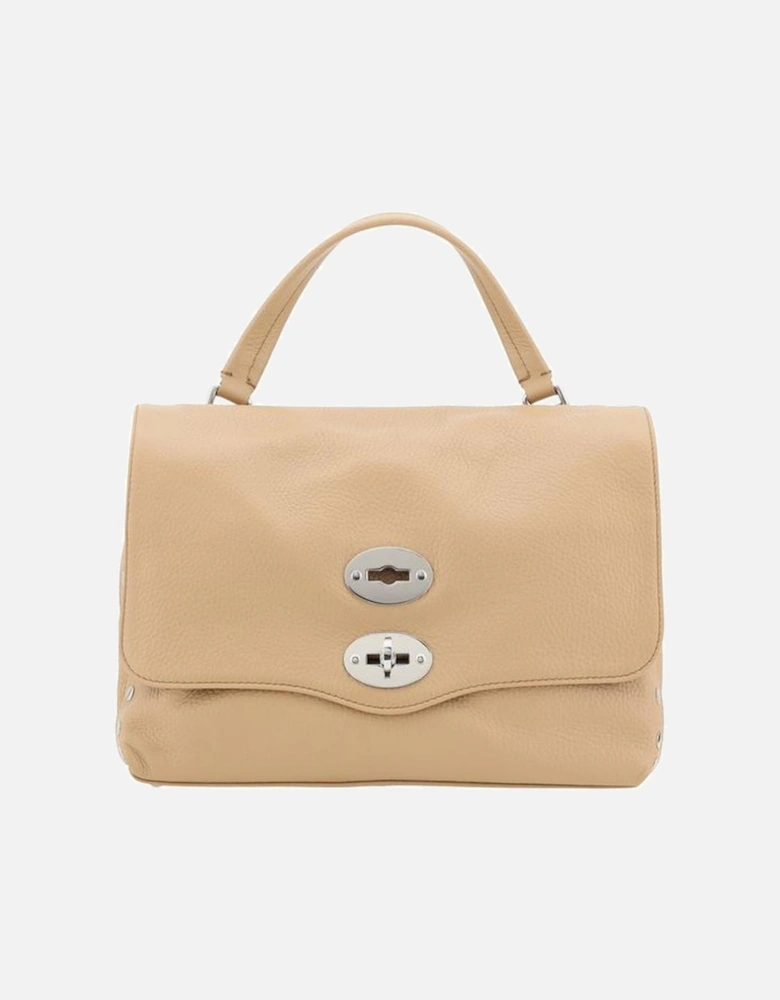 Calfskin Daily Postina Shoulder Bag Women - Beige