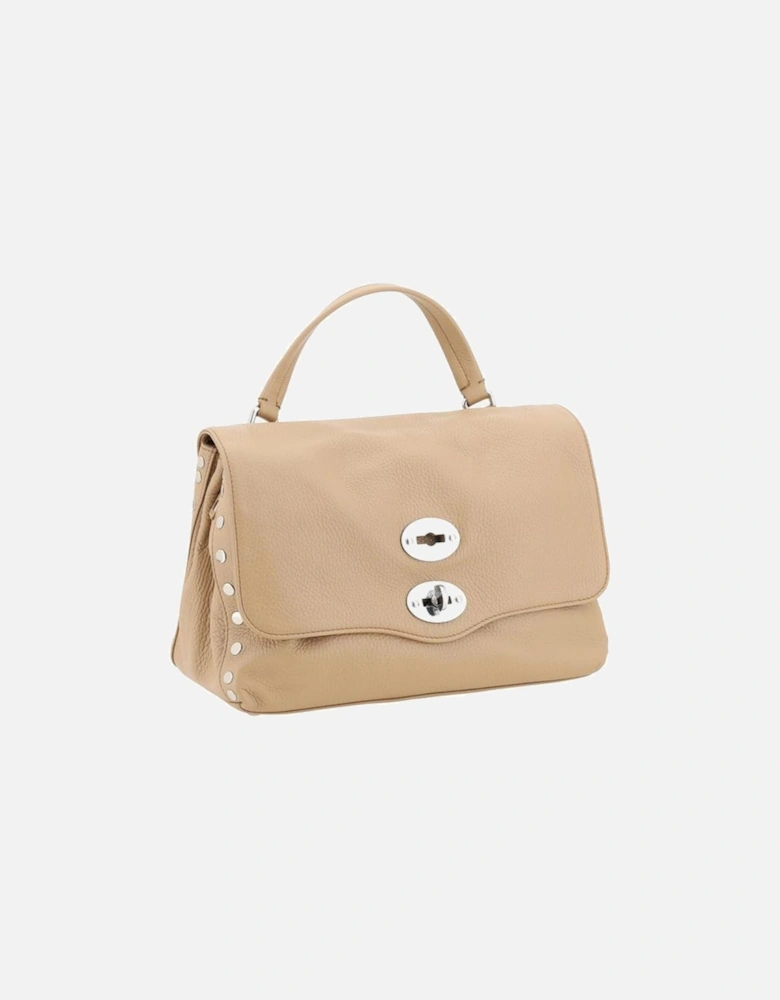 Calfskin Daily Postina Shoulder Bag Women - Beige