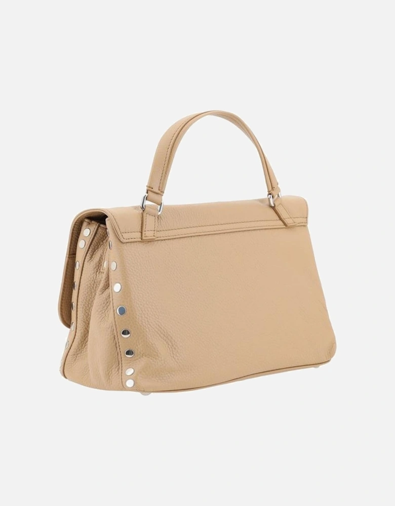 Calfskin Daily Postina Shoulder Bag Women - Beige
