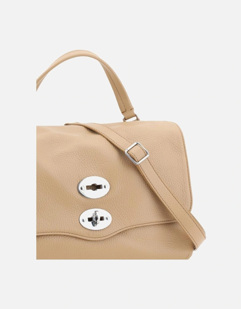 Calfskin Daily Postina Shoulder Bag Women - Beige