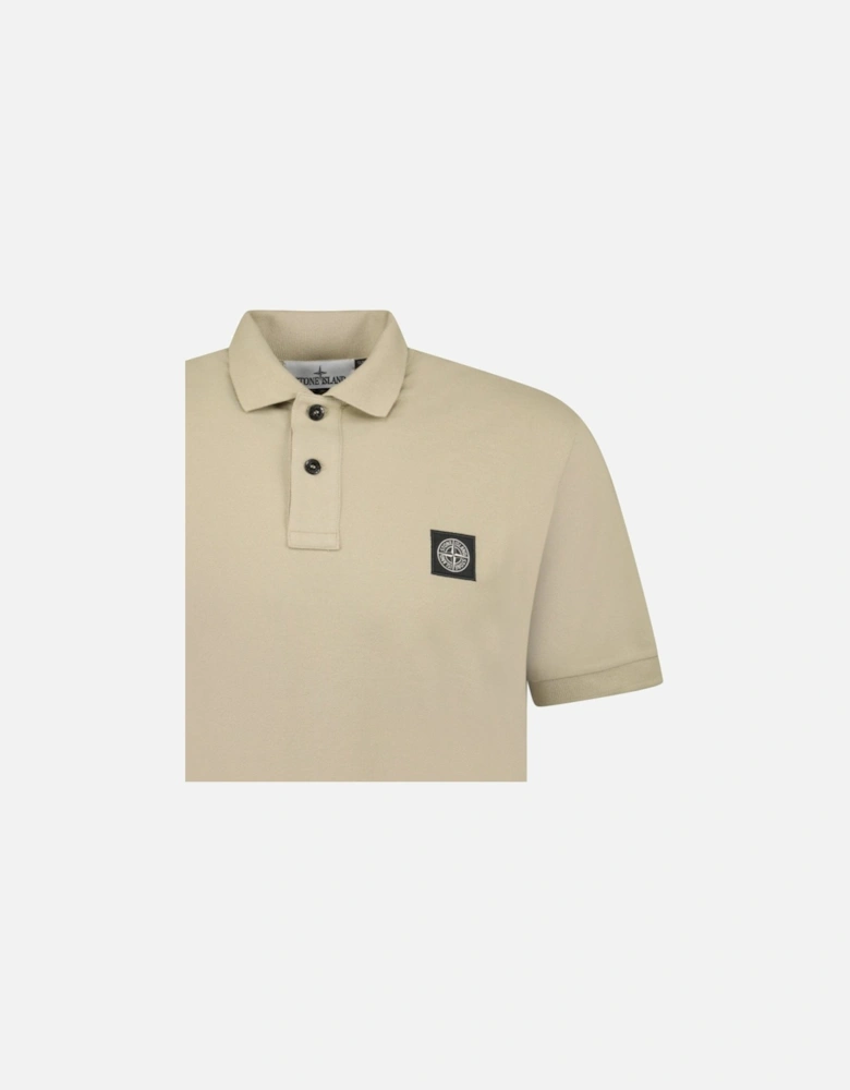 Compass Badge Polo T-Shirt Slim Fit Desert