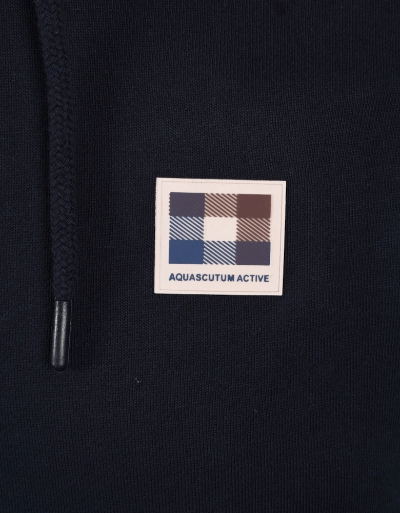 Active Patch Raglan Hoodie Navy