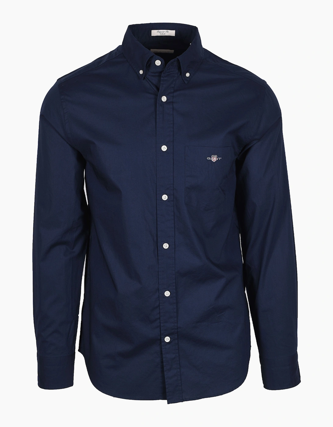 Gant Men's Navy Reg Poplin Shirt Marine - : 38 Size M
