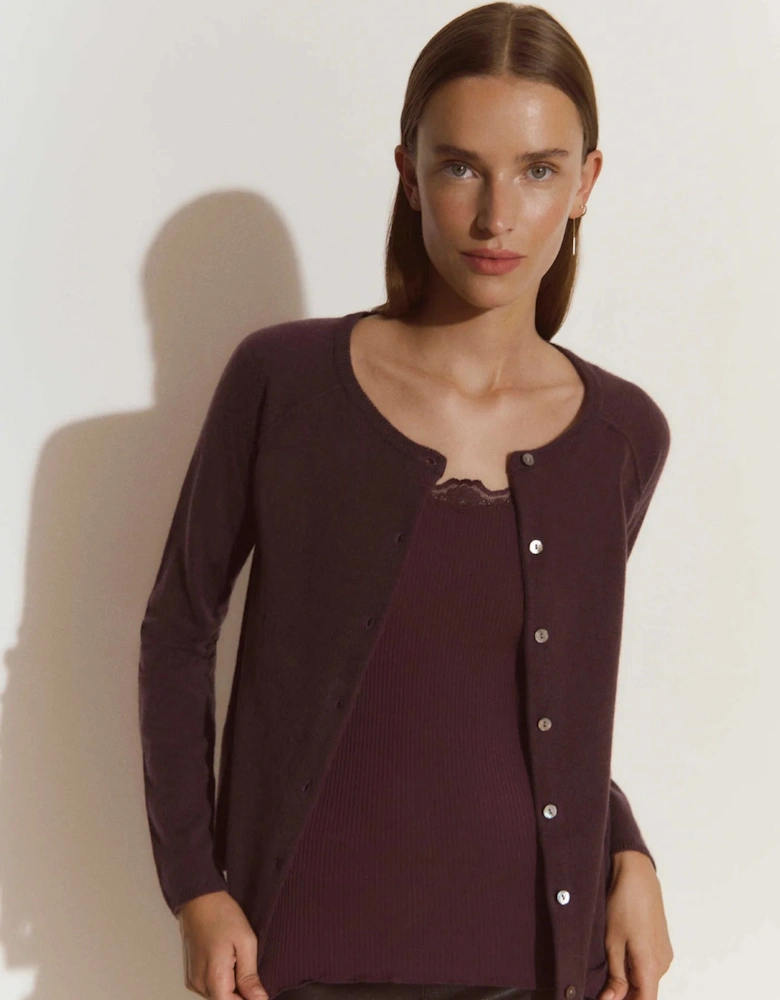Laica o neck raglan cardigan