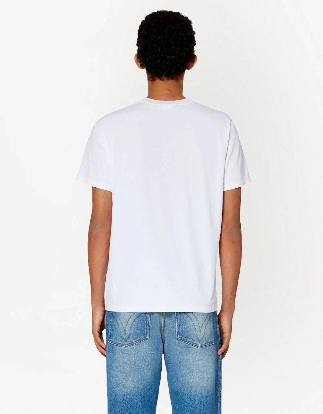 Ami De Coeur Red Embroidered Logo T-Shirt in White