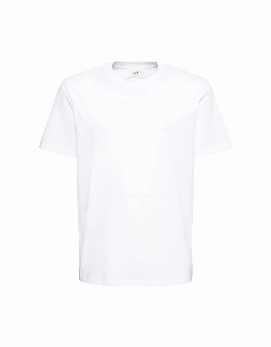 Ami De Coeur White Embroidered Logo T-Shirt in White, 6 of 5