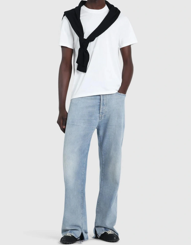 Ami De Coeur White Embroidered Logo T-Shirt in White