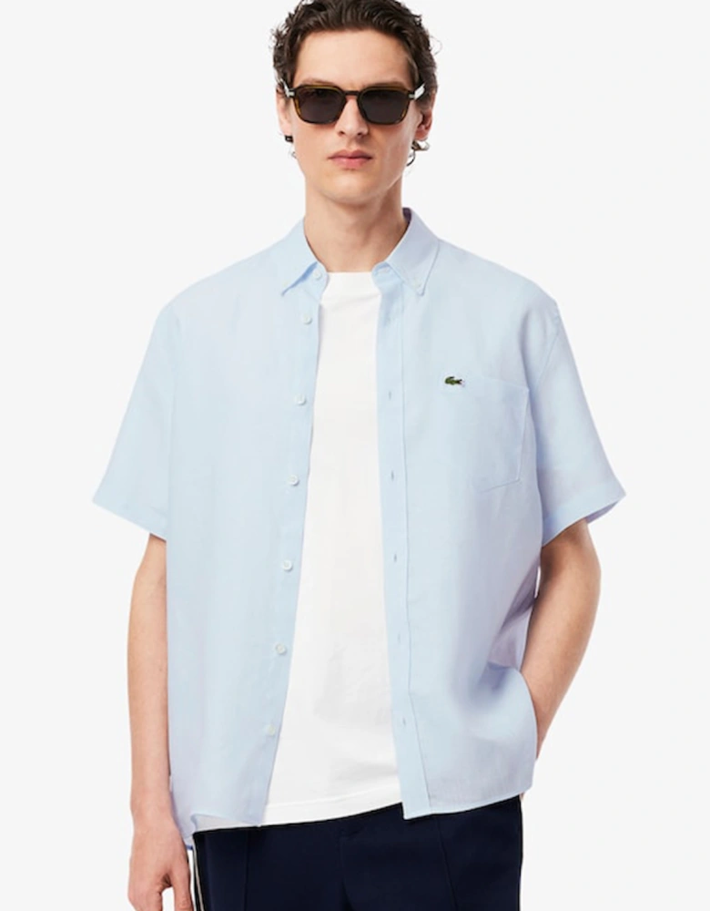 Men's Short Sleeved Linen Shirt