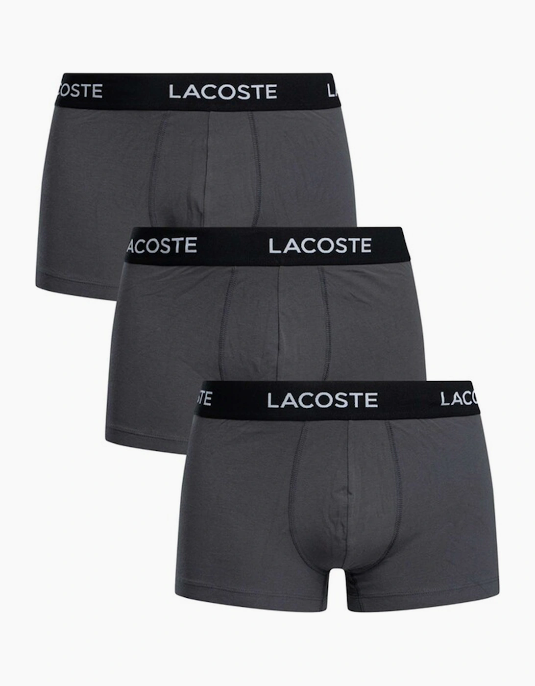 Lacoste Men's Black/Black 3 Pack Trunks  37/36/32 Xl