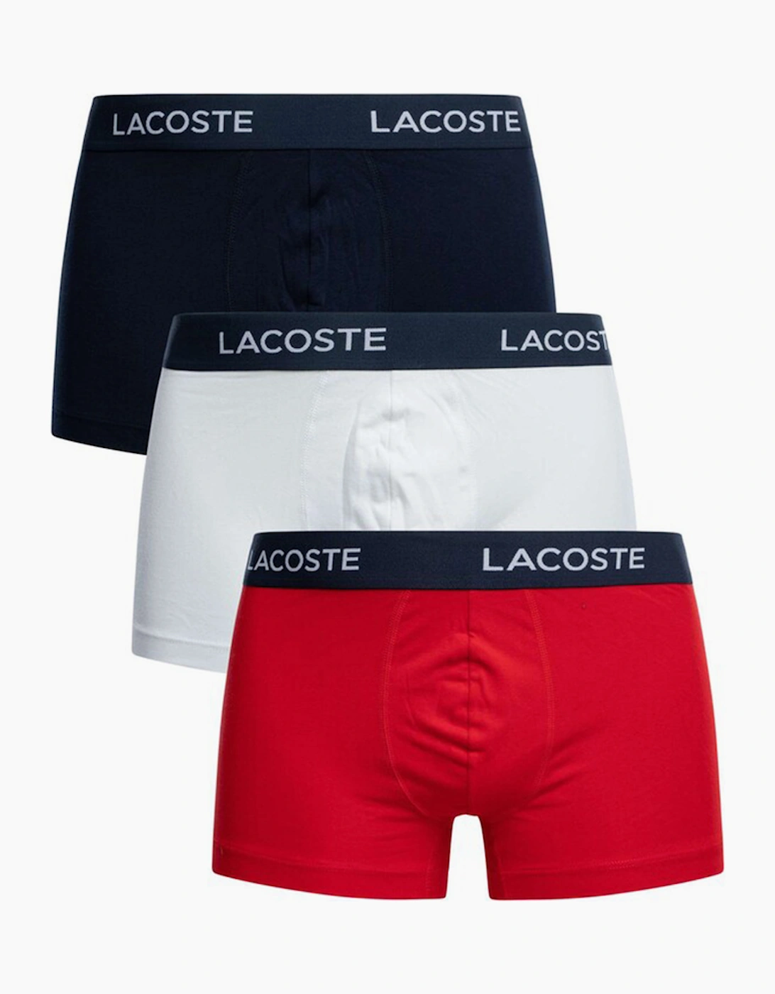 Lacoste Men's Red 3 Pack Trunks  32/34/35 Large