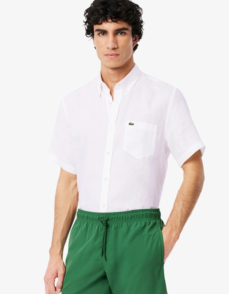 Men's Short Sleeved Linen Shirt