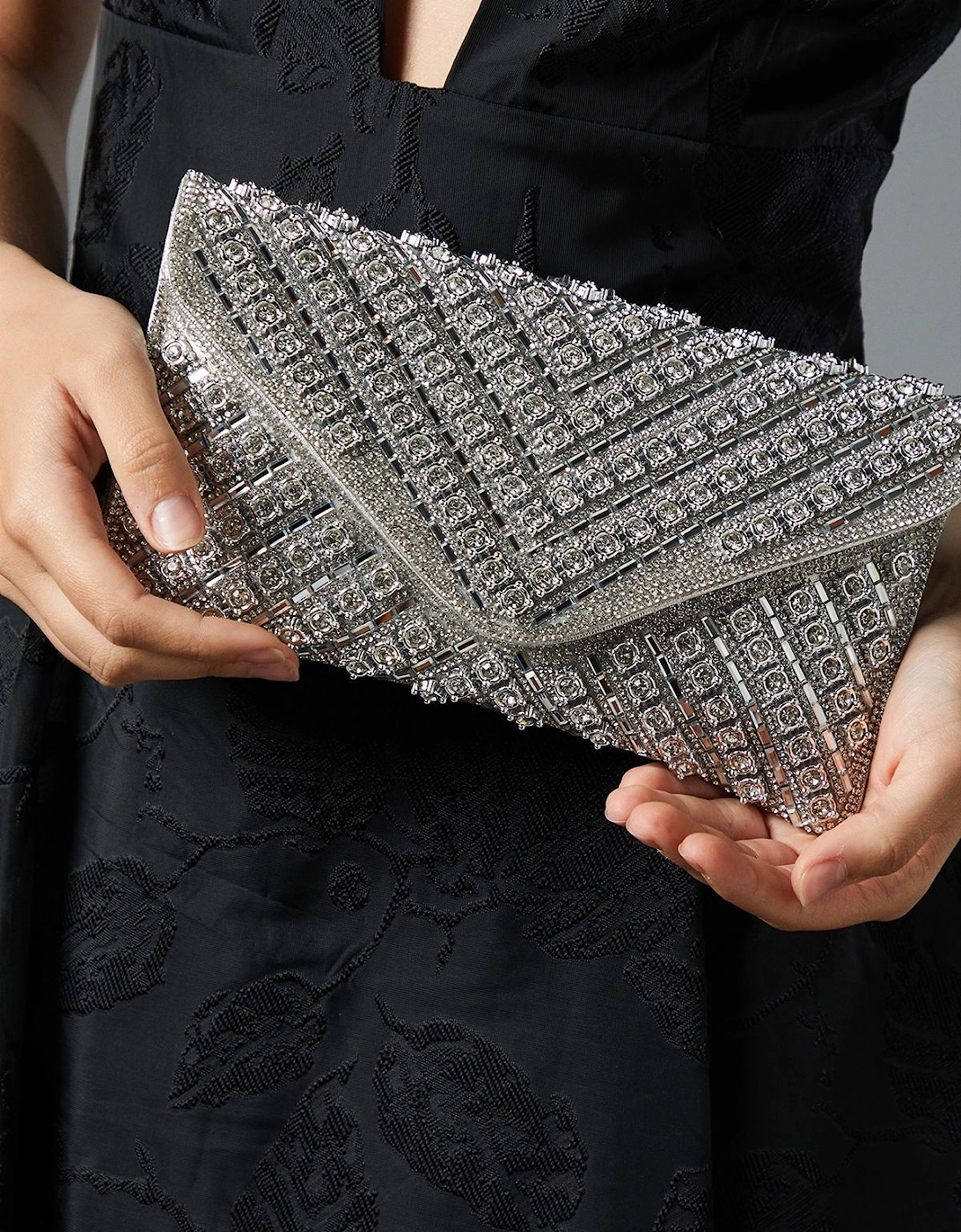 Willow Diamante Envelope Clutch Bag, 2 of 1