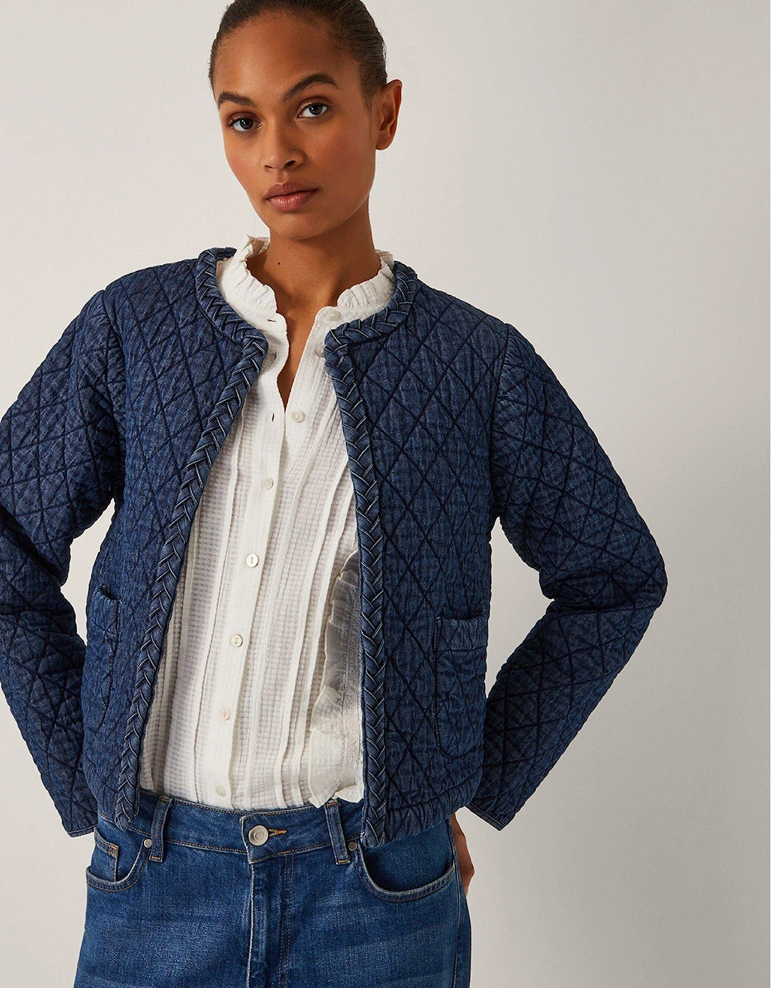 Martha Plait Jacket - Denim Blue, 2 of 1