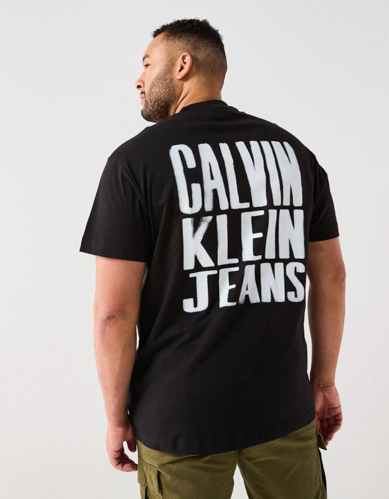 Plus Painted T-Shirt - Black