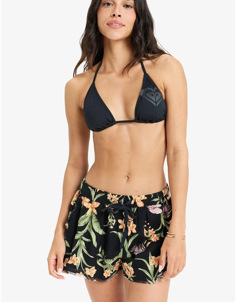 Womens Coastline Ride Short Swim Coverup - Black