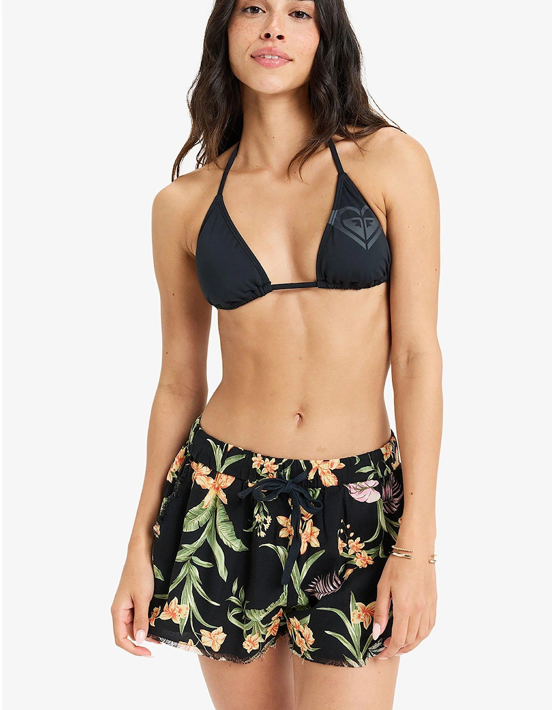 Womens Coastline Ride Short Swim Coverup - Black, 2 of 1