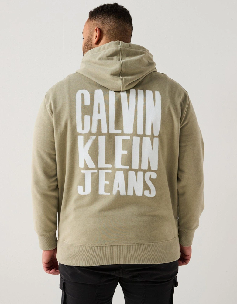 Plus Painted Hoodie - Natural