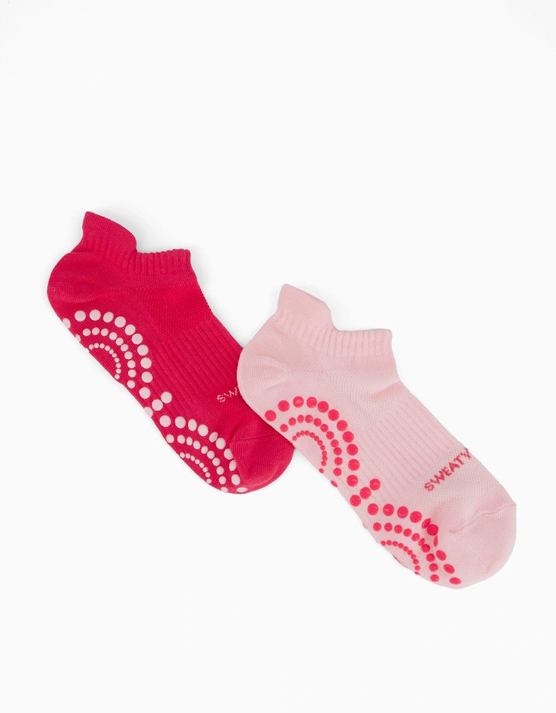 Womens Training Reformer Ankle Gripper 2 Pack Socks - Pink, 2 of 1