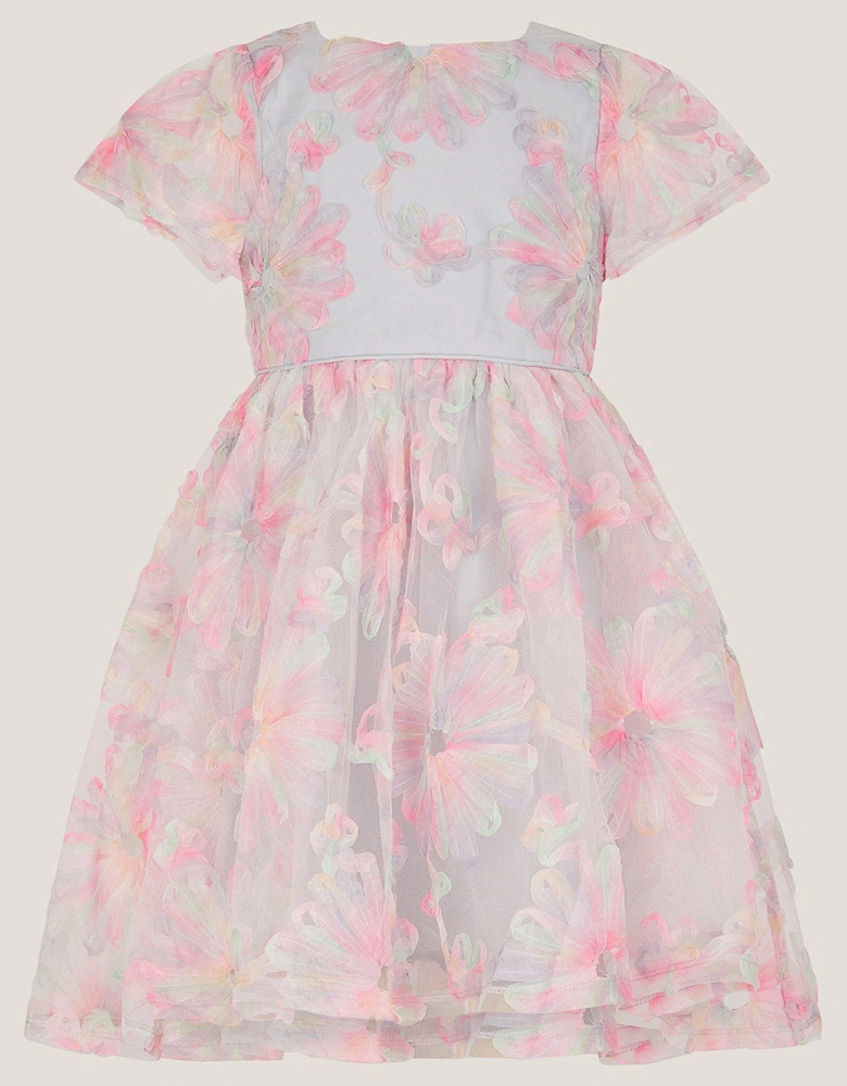 Girls Haisley 3d Flower Dress - Multi