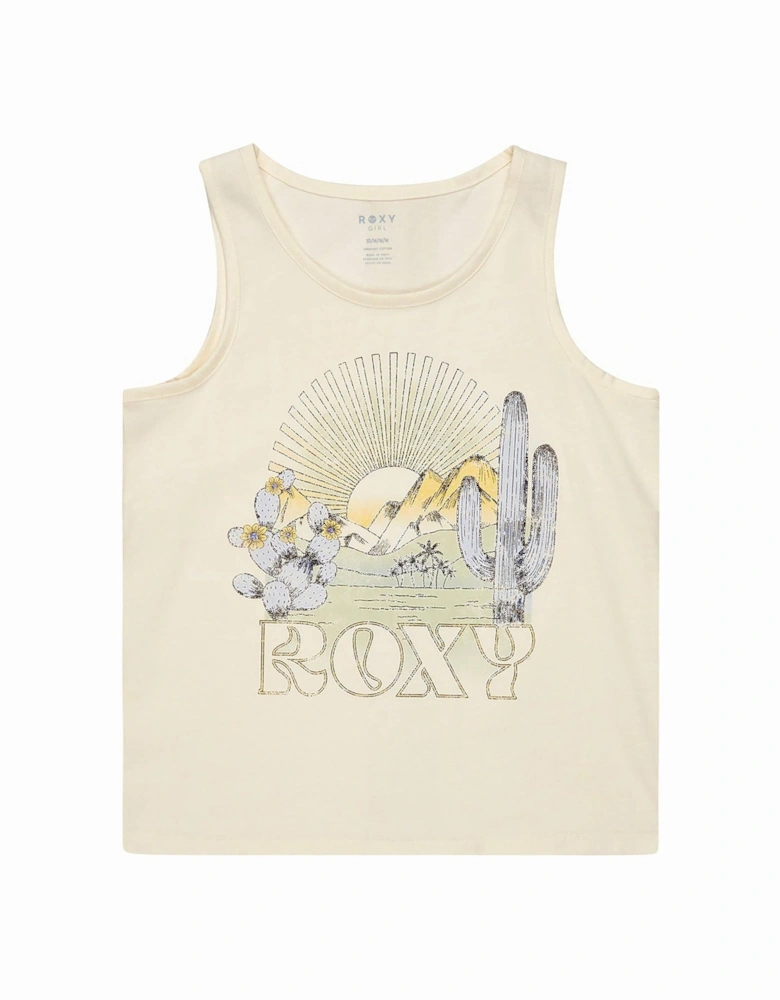 Girls There Is Life Vintage Tank Top - White
