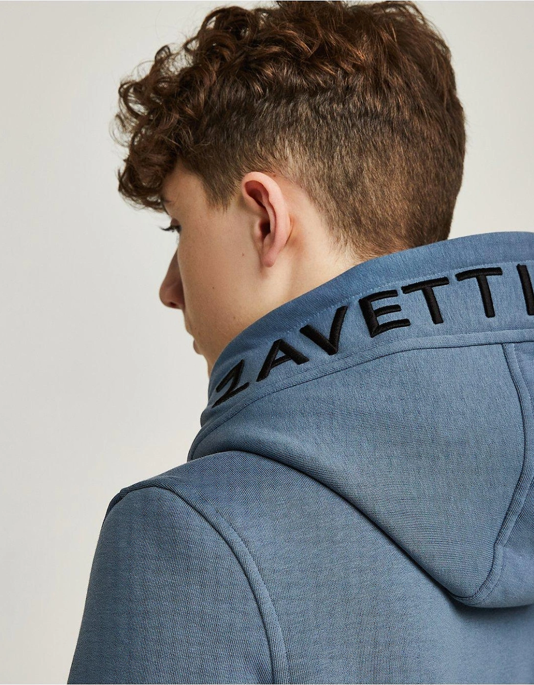Junior Boys Ovello Overhead Hoodie - Blue/Grey