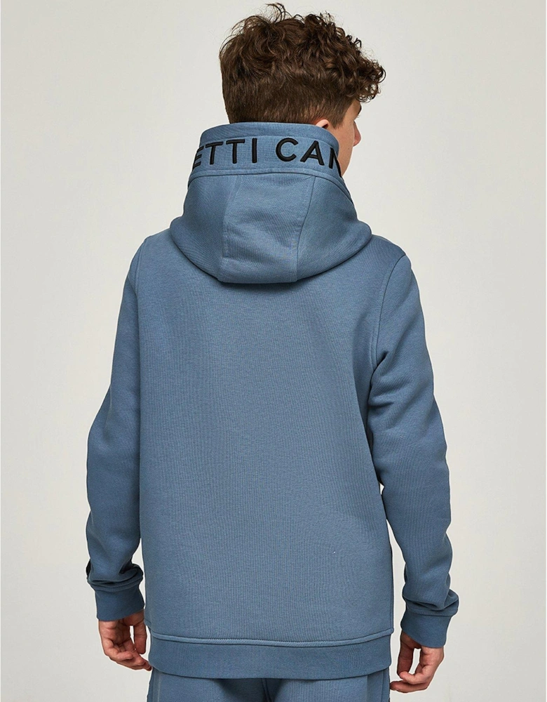 Junior Boys Ovello Overhead Hoodie - Blue/Grey