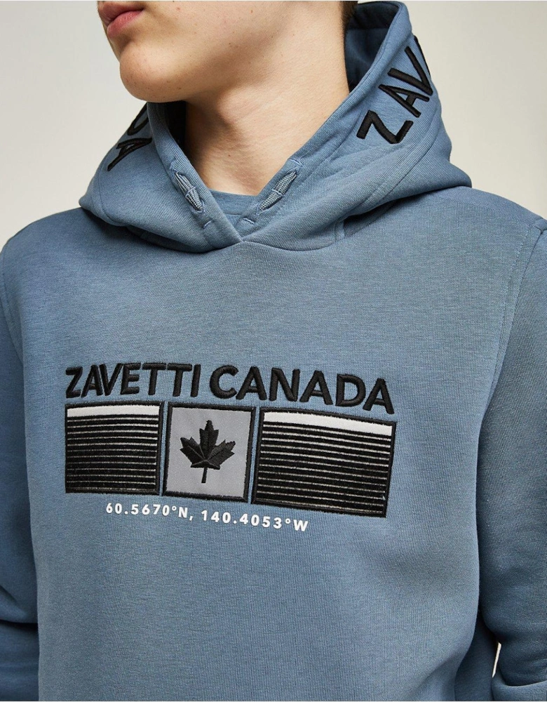 Junior Boys Ovello Overhead Hoodie - Blue/Grey