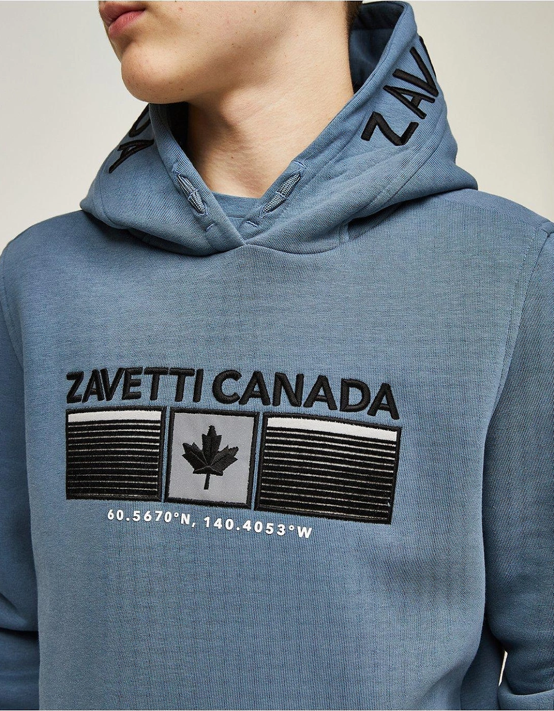 Junior Boys Ovello Overhead Hoodie - Blue/Grey