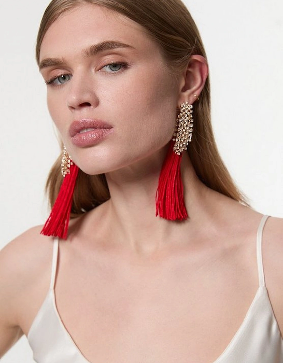 Pearl And Tassel Detail Statement Earrings, 2 of 1