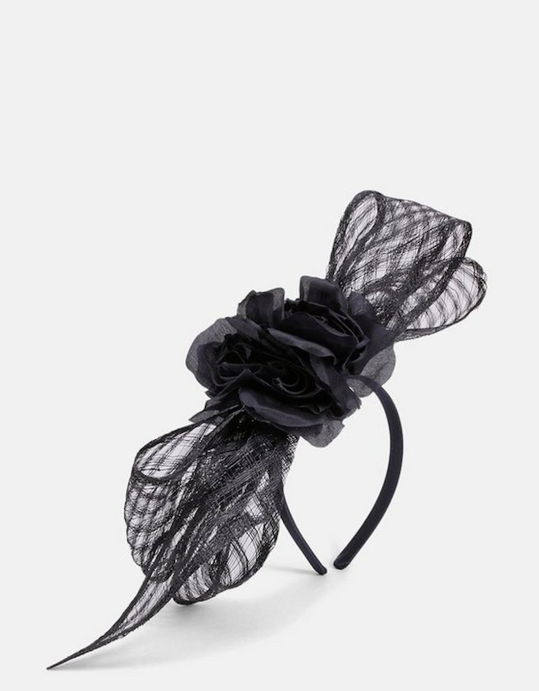 Mesh Floral Bow Headband