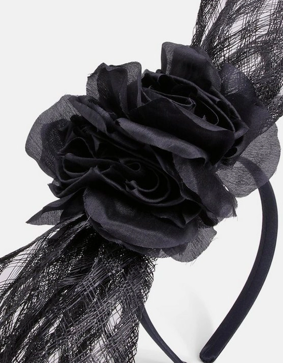 Mesh Floral Bow Headband