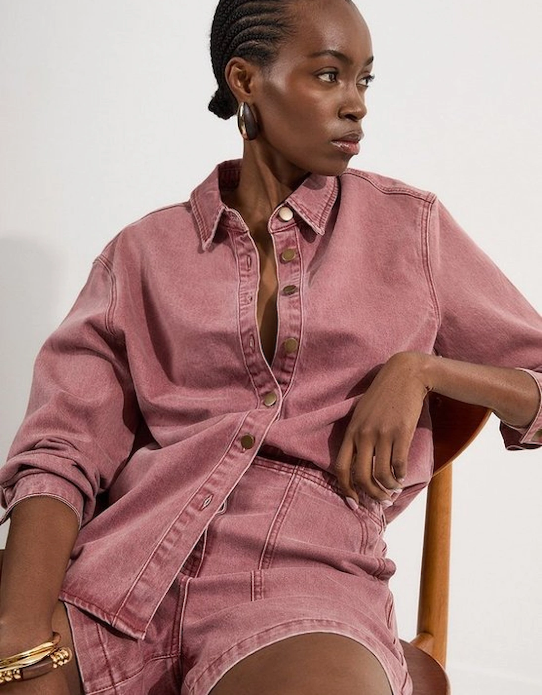 Coloured Denim Button Jacket, 5 of 4