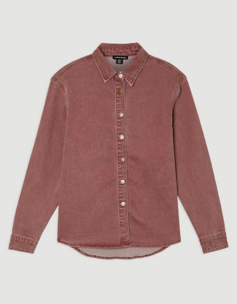 Coloured Denim Button Jacket