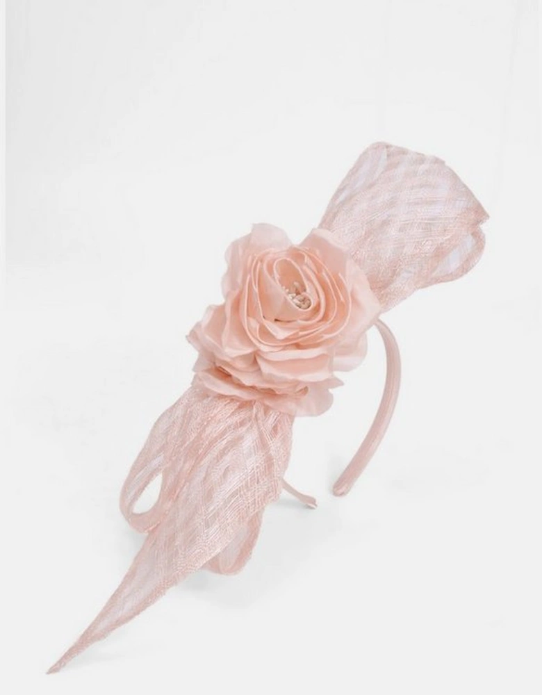 Mesh Floral Bow Headband