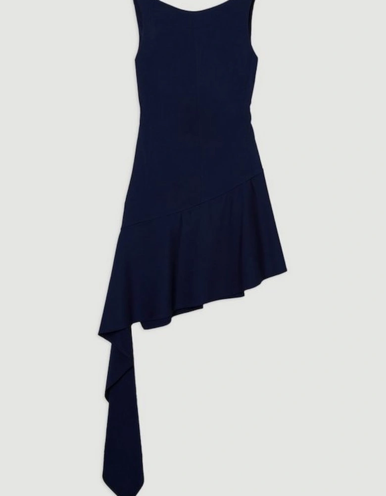 Digital Ophelia Polished Tailored Open Back Hem Detail Mini Dress